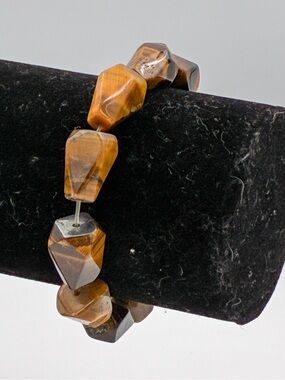 Natural-Shaped Chunky Tiger's Eye Bracelet